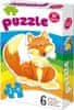 Kukuryku Baby puzzle Zvířátka 6v1 (2-4 dílky)