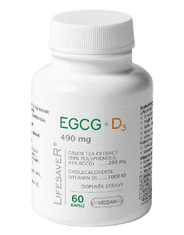 LifesaveR EGCG+D3 60 kapslí (490 mg)