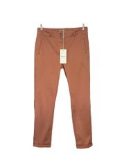 Mila jeans leské papaya strečové kalhoty Velikost: 38