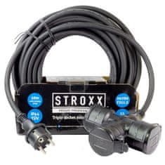 STROXX Prodlužovací kabel 10 m s roztrojkou
