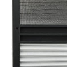 Greatstore Plisovaná okenní síť proti hmyzu se zástěnou hliník 80 x 100 cm