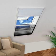 shumee Plisovaná okenní síť proti hmyzu se zástěnou, hliník, 80x120 cm