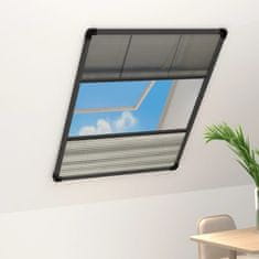 shumee Plisovaná okenní síť proti hmyzu se zástěnou hliník 80 x 120 cm