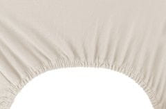 DecoKing Bavlněné jersey prostěradlo s gumou Nephrite béžové, velikost 140-160x200+30