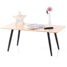 HOMEDE Konferenční stolek Pyxe hnědý, velikost 110x55x46