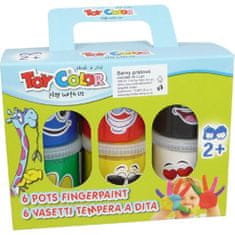 Papírnictví Tempus Barvy prstové Toy color 80ml 6ks