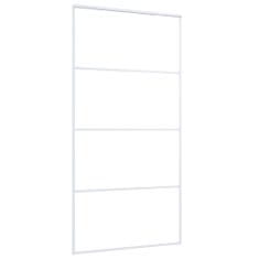 shumee Posuvné dveře ESG sklo a hliník 102,5 x 205 cm bílé