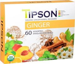 Tipson BIO bylinné zázvorové čaje ze Srí Lanky. 60 porcí. BIO Ginger assorted