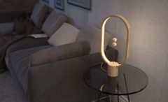 HENG Balance Lamp Ellipse - světlé dřevo Světlo USB s levitujícím spínačem