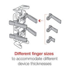 RAM MOUNTS sestava - univerzální držák Finger-Grip se středním ramenem a základnou na vidlici