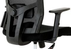 Autronic Kancelářská židle s podhlavníkem, potah černá látka a síťovina mesh, houpací mec KA-B1013 BK