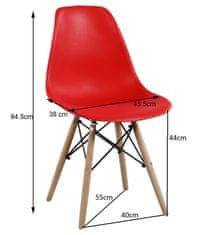 CASARREDO Jídelní židle MODENA II červená