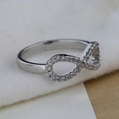 Emporial stříbrný rhodiovaný prsten Nekonečno MBR0005 Velikost: 6 (EU: 51-53)