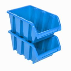 botle 10 kusů Stohovatelné krabice úložný Box Modrá barva 3 velikostí sklad dílna garáž 