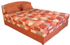 Blanář postel betty 160x200 oranžová/vzor