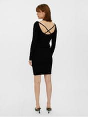 Vero Moda Dámské šaty VMGLORY Slim Fit 10268007 Black (Velikost S)