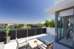 My Best Home Balkonová ratanová zástěna LATVIA, šedá, výška 100 cm šířka různé rozměry 750 g/m2 MyBestHome Rozměr: 100x200 cm
