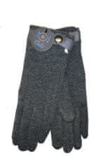YOCLUB Dámské rukavice R-140 - Yoj tmavě šedá 24 cm