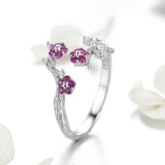 Royal Fashion prsten Zimní květina BSR022 Velikost: Univerzální 52-60 mm