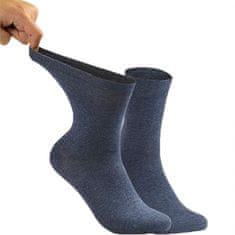 RS dámské DIA bavlněné zdravotní rozšířené ponožky 11125 2-pack, modrá džínová, 39-42