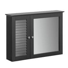 SoBuy SoBuy BZR55-DG Zrcadlová skříňka Nástěnná skříňka Koupelnový nábytek Tmavě šedá