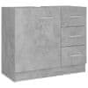 Skříňka pod umyvadlo betonově šedá 63 x 30 x 54 cm dřevotříska