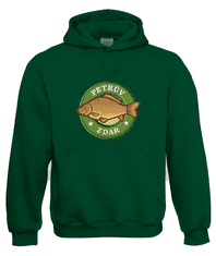 Hobbytriko Rybářská mikina - Petrův zdar (kapr) Barva: Zelená lahvová, Velikost: 2XL