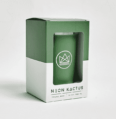 Neon Kactus , Designový termohrnek, 380 ml | zelený