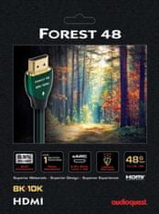 AudioQuest kabel Forest 48 HDMI 2.1, M/M, 10K/8K@60Hz, 1.5m, černá/zelená