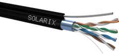 Solarix instalační kabel CAT5E FTP PE F samonosný 305m/cívka SXKD-5E-FTP-PE-SAM