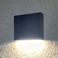 Polux 3W SQUARE Černá LED zahradní nástěnná lampa