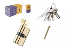 INTEREST Bezpečnostní fabka (vložka) s knoflíkem + 5 klíčů s 5 stavítky.