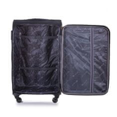Solier Velký cestovní kufr XL STL1311 soft černá/hnědá