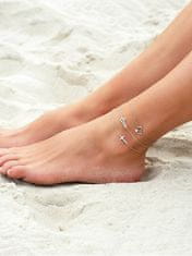 Preciosa Moderní stříbrný náramek na nohu Tender Cross 5358 00