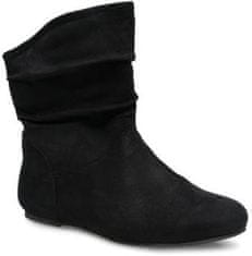 GOLDDIGGA - Ruched Ladies Boots – Black - 7