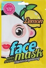 Pilaten BLING POP Plátýnková pleťová maska s citrónovým extraktem, vitamínová a rozjasňující