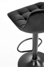 Halmar Barová židle H95, černá, látka / kov