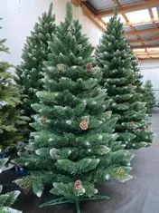 Alpina Vánoční stromek ZASNĚŽENÁ BOROVICE se šiškami, výška 150 cm