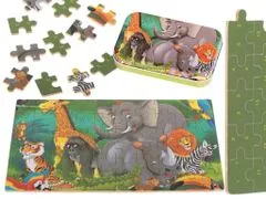 Aga Dřevěné pohádkové puzzle Slon 60 dílků