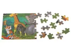 Aga Dřevěné pohádkové puzzle Slon 60 dílků