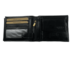 Dailyclothing Celokožená peněženka s orlem - černá 6257