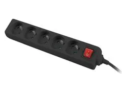 Lanberg Prodlužovací kabel PS1 5 zásuvky 1.5m vypínač černá
