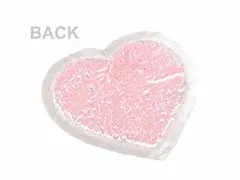 Kraftika 1ks růžová neon nažehlovačka srdce s flitry, nažehlovačky