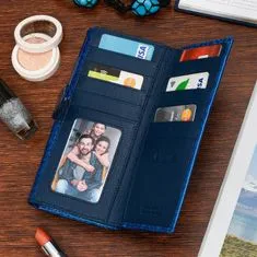 Alessandro Paoli G55 Dámská kožená peněženka modrá