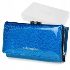 Alessandro Paoli G51 Dámská kožená peněženka RFiD modrá