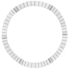Greatstore Kruhový gabionový vyvýšený záhon pozinkovaná ocel Ø 100 x 50 cm
