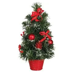 Guirma Vánoční dekorace stromeček s červenými ozdobami 40 cm