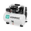 VONROC Tichý vzduchový kompresor - 57,5 dB | 6 Lt - bez oleje - 750 W - Bílý