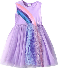 Dívčí šaty Jane fialová duha 4