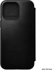 Nomad kožené flipové pouzdro MagSafe Folio pro Apple iPhone 14 Pro Max, černá